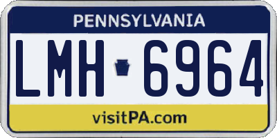 PA license plate LMH6964
