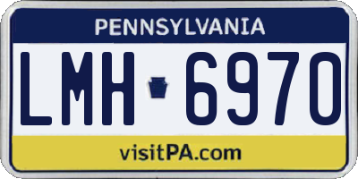 PA license plate LMH6970