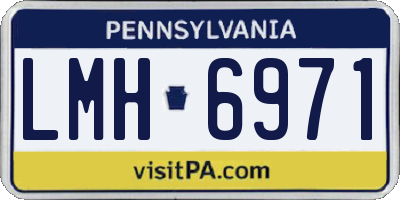 PA license plate LMH6971
