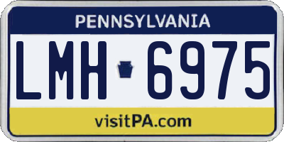 PA license plate LMH6975