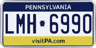PA license plate LMH6990