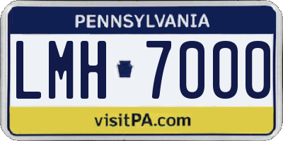PA license plate LMH7000