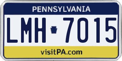PA license plate LMH7015