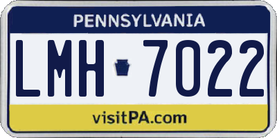 PA license plate LMH7022