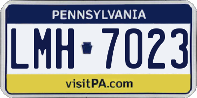 PA license plate LMH7023