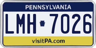 PA license plate LMH7026