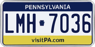 PA license plate LMH7036