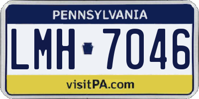 PA license plate LMH7046