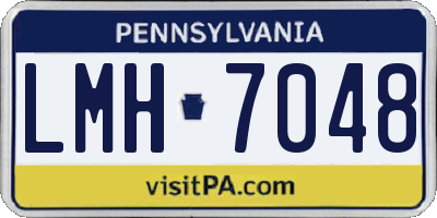 PA license plate LMH7048
