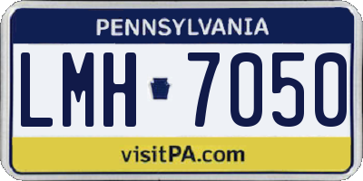 PA license plate LMH7050