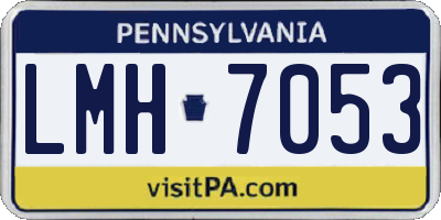 PA license plate LMH7053
