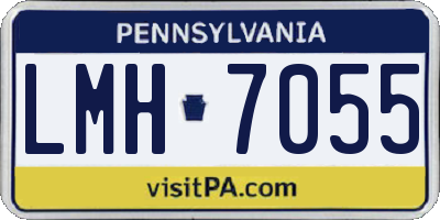 PA license plate LMH7055