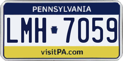 PA license plate LMH7059