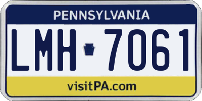 PA license plate LMH7061