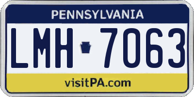 PA license plate LMH7063