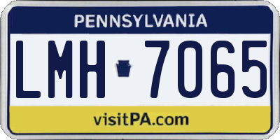 PA license plate LMH7065