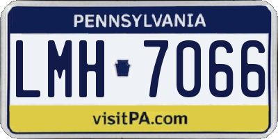 PA license plate LMH7066