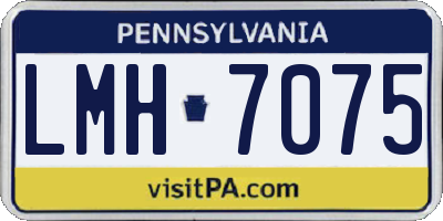 PA license plate LMH7075