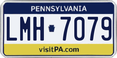 PA license plate LMH7079