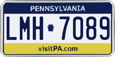 PA license plate LMH7089