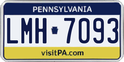 PA license plate LMH7093