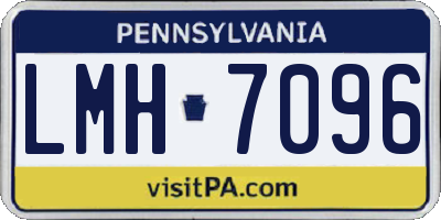 PA license plate LMH7096