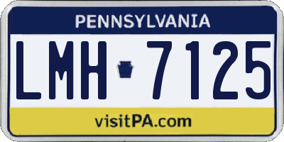 PA license plate LMH7125