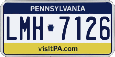 PA license plate LMH7126