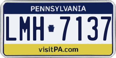 PA license plate LMH7137