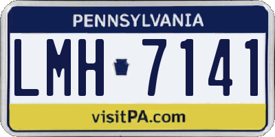 PA license plate LMH7141
