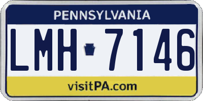 PA license plate LMH7146