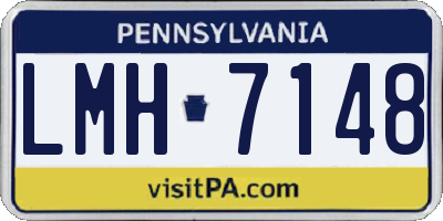 PA license plate LMH7148