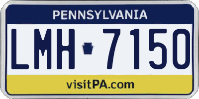 PA license plate LMH7150