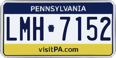 PA license plate LMH7152
