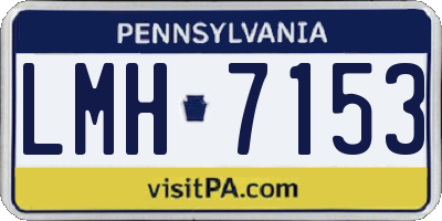 PA license plate LMH7153