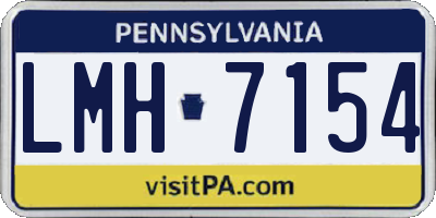PA license plate LMH7154