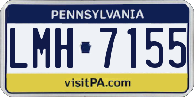 PA license plate LMH7155