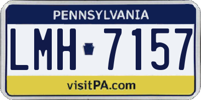 PA license plate LMH7157
