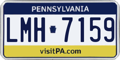 PA license plate LMH7159