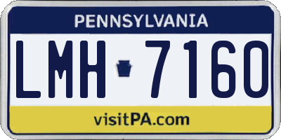 PA license plate LMH7160