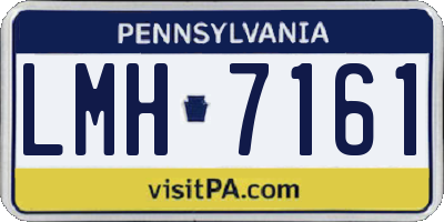 PA license plate LMH7161