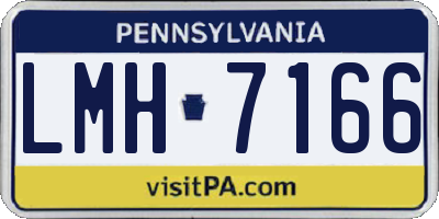 PA license plate LMH7166