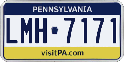 PA license plate LMH7171