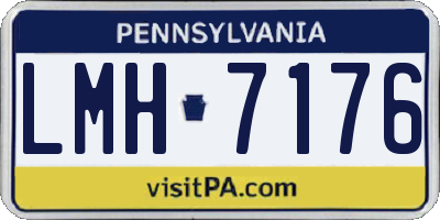 PA license plate LMH7176