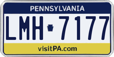PA license plate LMH7177