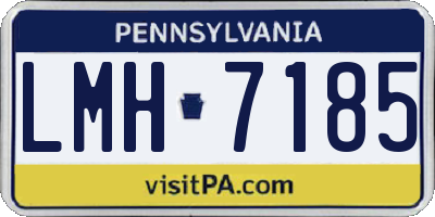 PA license plate LMH7185