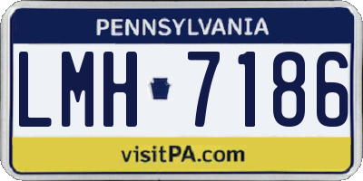 PA license plate LMH7186