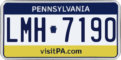 PA license plate LMH7190