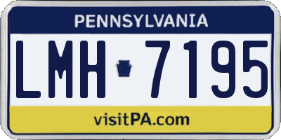 PA license plate LMH7195