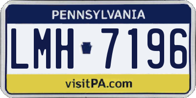 PA license plate LMH7196